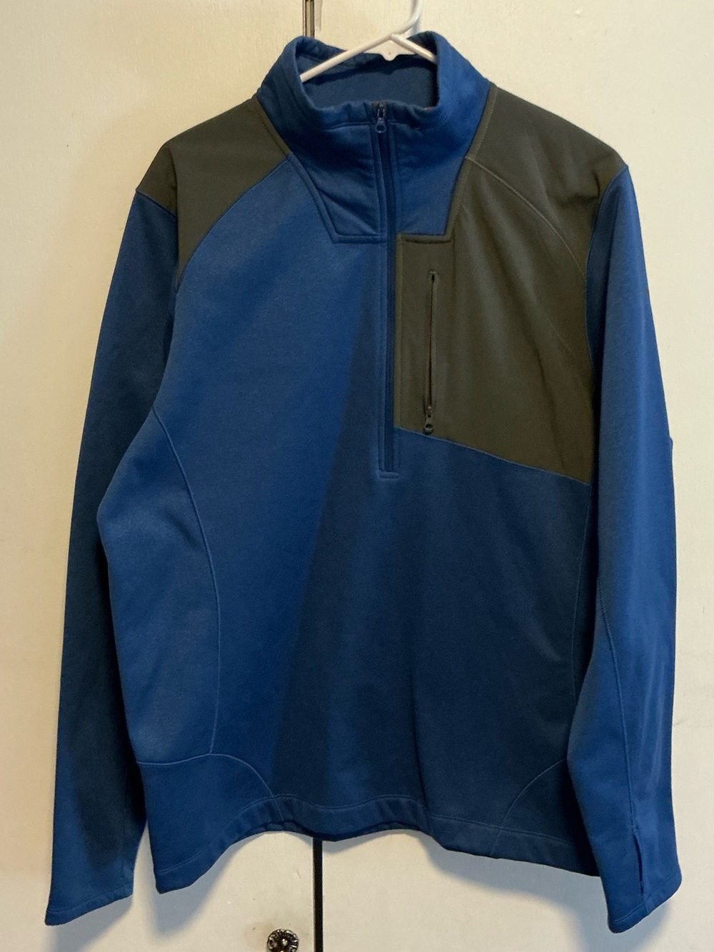 The North Face Blue and Black Half-Zip Pullover Jacket